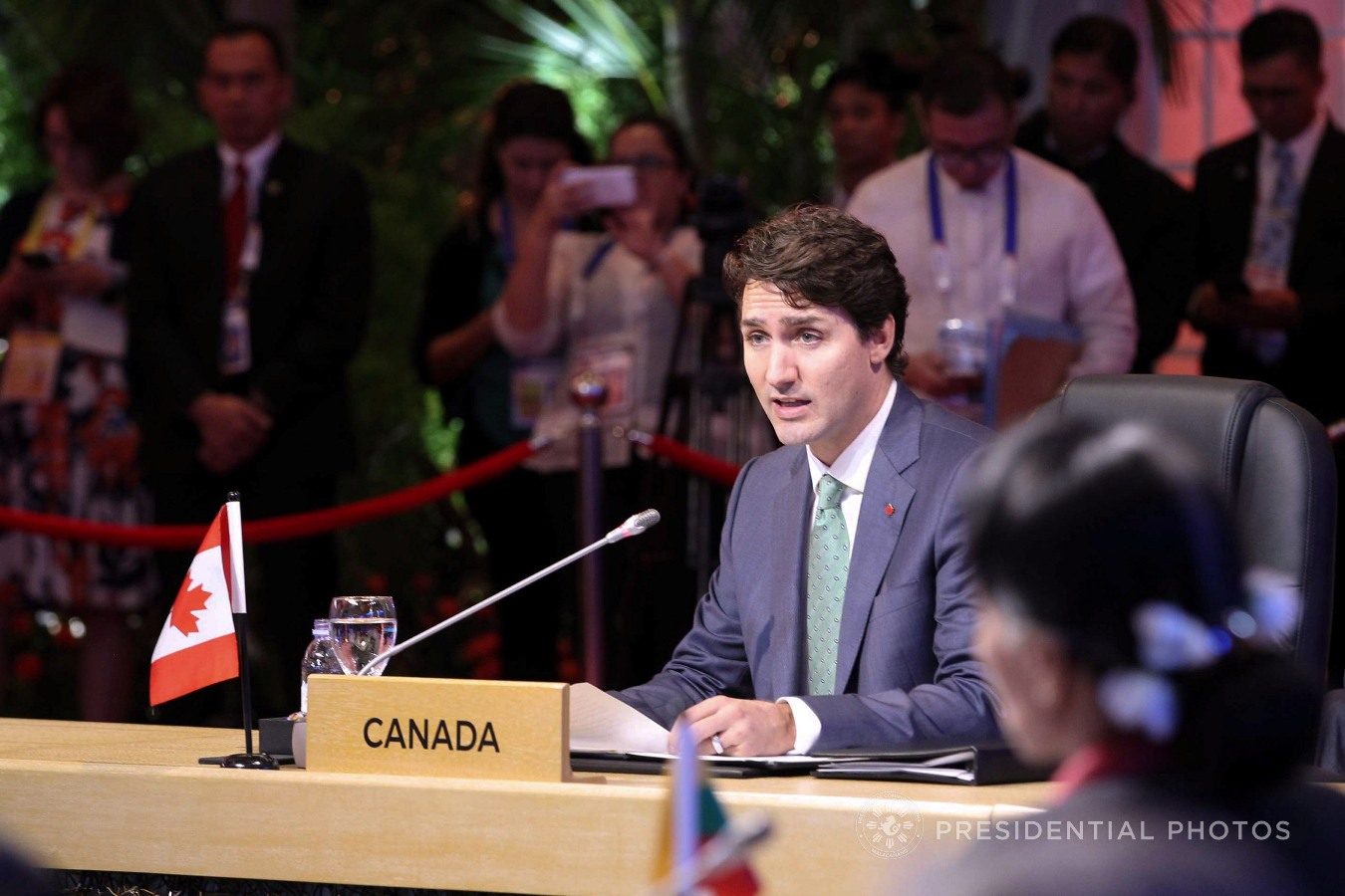 Canadian Prime Minister Justin Trudeau, in his opening remarks during the Association of Southeast Asia Nations (ASEAN)-Canada 40th Anniversary Commemorative Summit at the Philippine International Convention Center on November 14, 2017, expresses his intent to remain a vital partner of the ASEAN for the years to come. ACE MORANDANTE/PRESIDENTIAL PHOTO