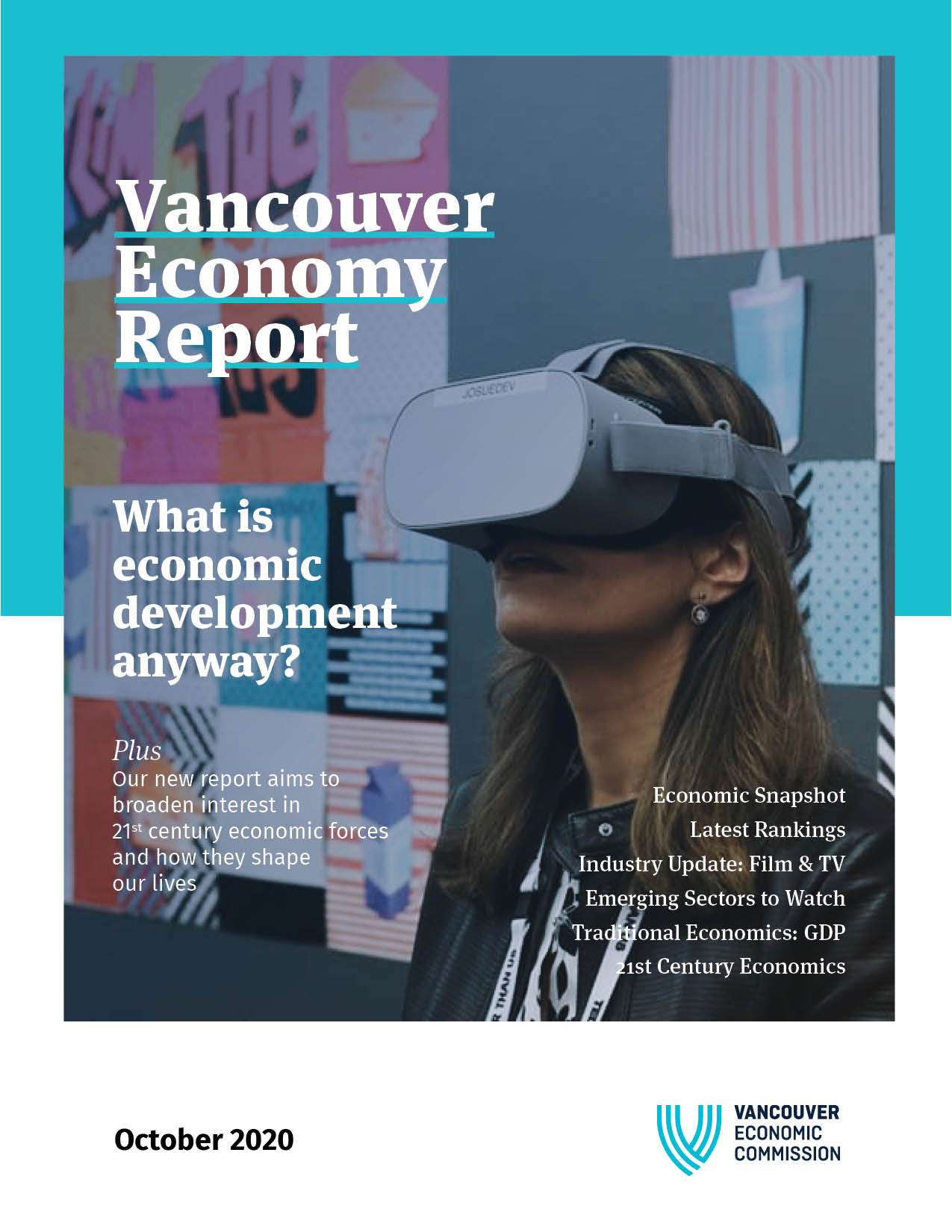 Front cover of the October 2020 Vancouver Economy Report